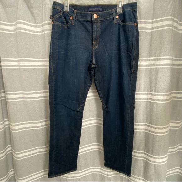 ROCK & REPUBLIC / Emo Dark Washed Stretch Denim Skinny Jeans Size 16M - Picture 1 of 12